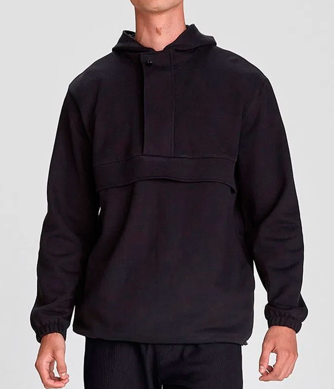 Moletom preto sales hering