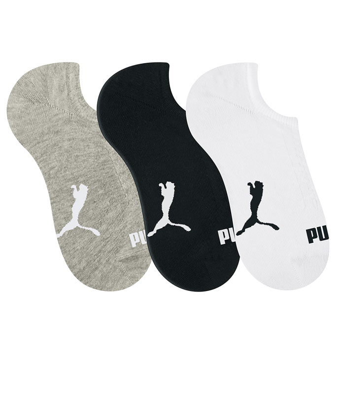 Kit 3 Meias Sapatilha Puma Masculina 4515 001 Preto Mescla